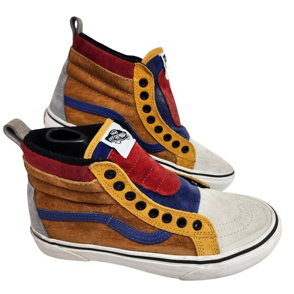 Vans Sk8-Hi Reissue Cap Multicolor Suede Sneakers Mens 7 Womens 8.5 - Picture 3 of 9